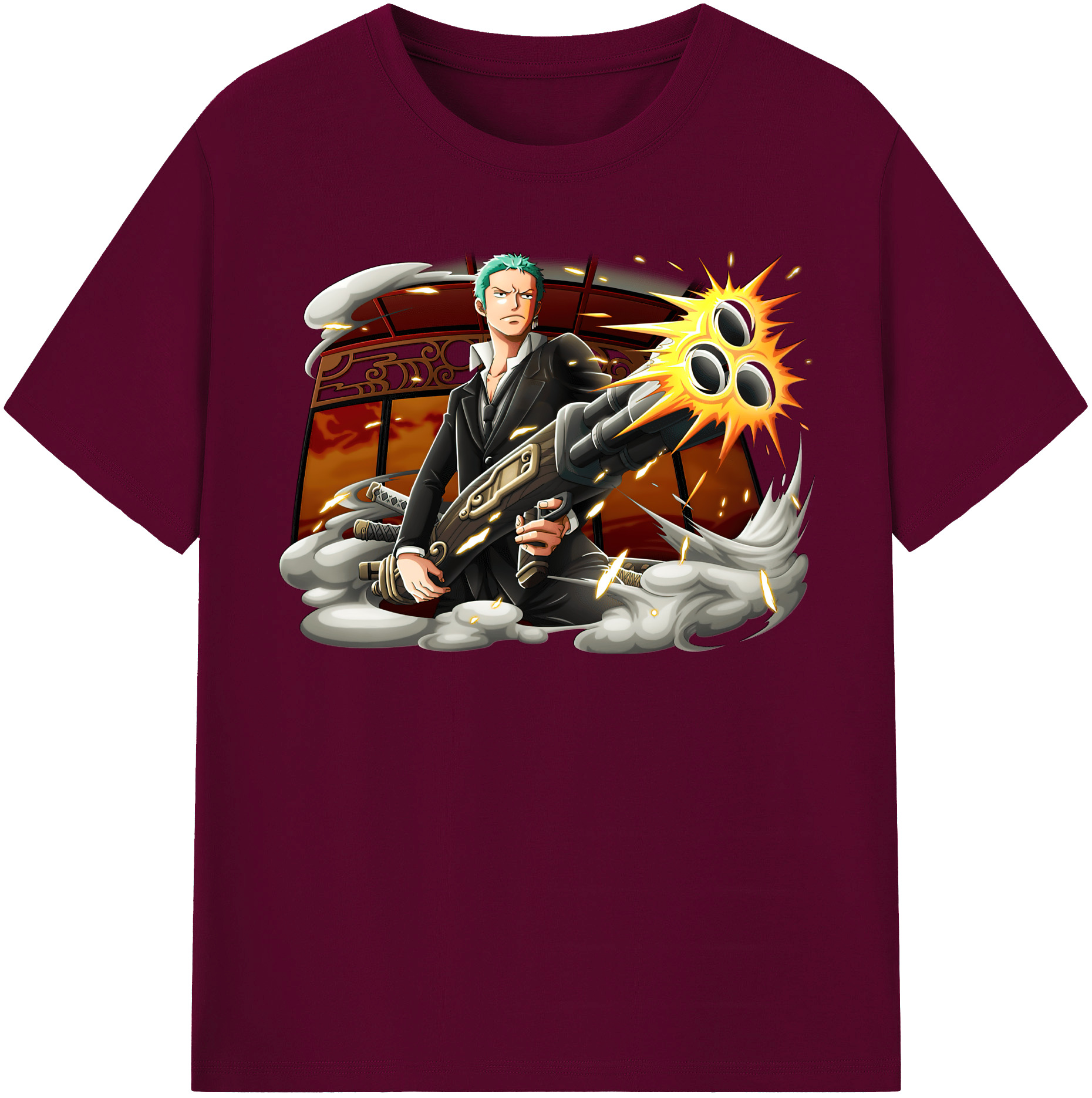 ワンピース ロロノア・ゾロ ONE PIECE Roronoa Zoro レディースカジュアルプリントTシャツ（綿100％）